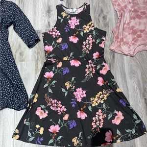 A selection of girls dresses, tops, leggings, accessories all in EUC.